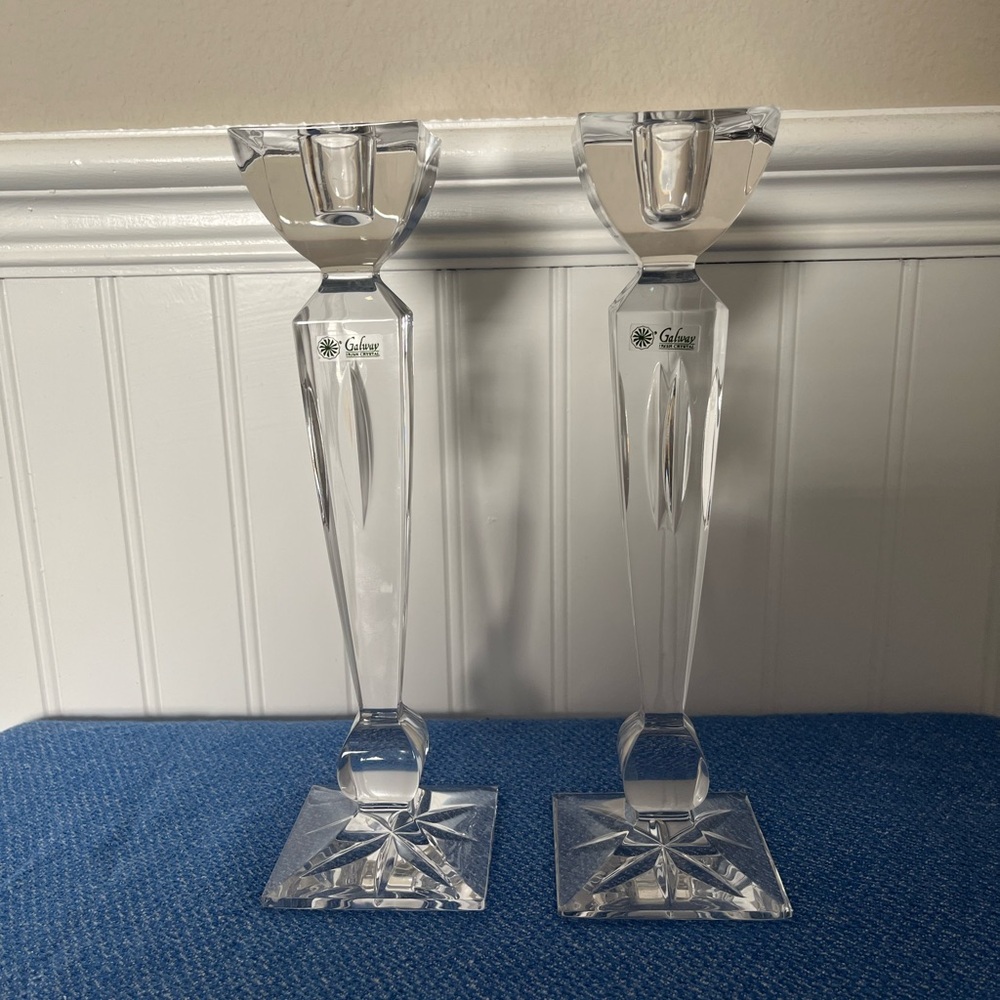 Galway Crystal Candle Sticks